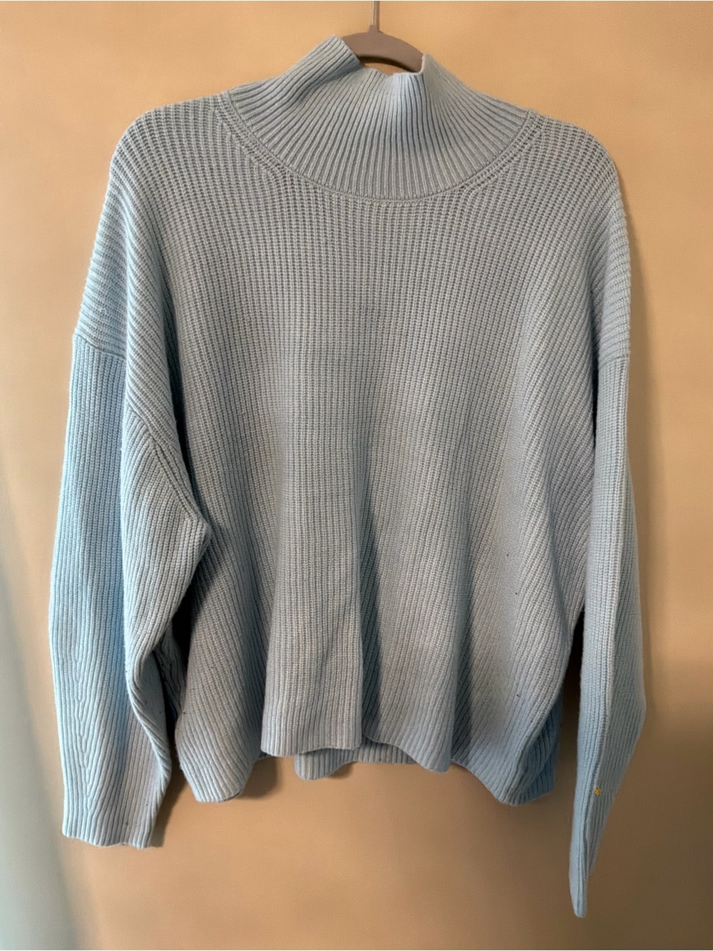 a new day Light Blue Ribbed Mock Turtleneck Sweater